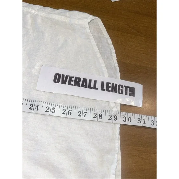 Porter & Ash Shirt Men XL White 100% Linen Short‎ Sleeve - Picture 3 of 8